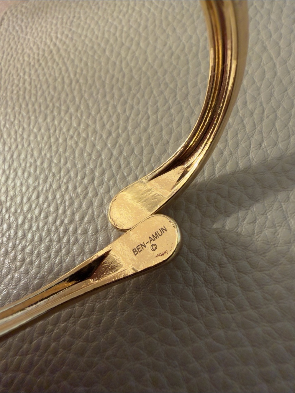 Ben-Amun Gold Fluid Sculptural Hinged Cuff Bracelet - Picture 3 of 3
